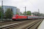 Am 10 April 2014 treft 101 068 mit ein EC nach Prag in Dresden Hbf ein.