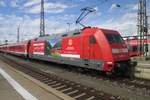 Etwas weit weg vom Terrotoir des bernina-Expresses steht 101 092 am 15 September 2015 in Nürnberg Hbf.