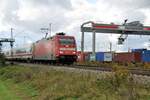 101 020-6 mit IC beim Container-Terminal bei Ulm am 13.10.2009.