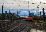 Die DB 101 018-0 (91 80 6101 018-0 D-DB) der DB Fernverkehr AG, kommt am 21 Oktober 2025, mit dem EC 7 (Hamburg-Altona - K�ln - Mainz - Basel SBB) [ehem.