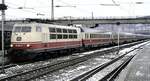 103 139-2 in Ulm mit IC am 15.10.1980.
