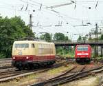 103 245-7 und 146 219-1 in Ulm am 26.05.2015.
