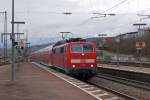 DB: Im Regionalverkehr Basel Badischer Bahnhof-Offenburg sind die DB Regio Altbaulokomotiven der BR 111 aus den Jahren 1975 bis 1984 nach wie vor unentbehrlich.