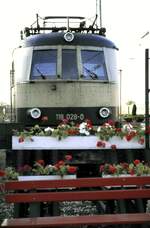 118 028-0 in Nördlingen am 20.06.1982.