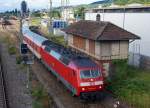 DB: Nach der Ankunft des Autozuges Hamburg-L�rrach rangierte am 23.