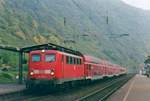 Am 1 Oktober 2002 hält 141 126 in Cochem.