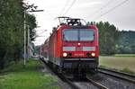 143 803, die am 24.05.17 mit einem PKW am Oberbrechener BÜ kollidierte, ist nach 3 Monaten wieder betriebsfähig und fährt am 16.08.2017 mit ihrer RB22 aus dem kleinen Haltepunkt