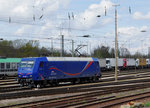 SRI RAIL INVEST/MThB: Die blaue BARBARA 145 087-3 von SRI RAIL INVEST ehemals MThB  LOKOOP  Re 486 in Weil am Rhein am 14.