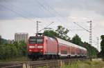 146 005 f�hrt mit ihrer RB68 (15368) in Richtung Darmstadt, aufgenommen am 03.07.2017 in Bickenbach.