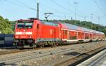 146 221-7 mit Doppelstockwagen in Amstetten am 18.06.2012.
