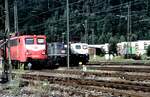139 553-5; 150 177-4 und 139 222-0 in Geislingen Steige am 15.08.1997. nachdem die 194er als Schubloks abgelöst wurden, wurden zunächst 139/140er Elloks eingesetzt. Aufgrund des hohen Verschleißes wurden diese wieder außer Dienst genmmen und durch 150er, später 151er ersetzt.