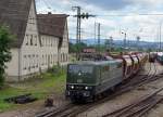 SRI: Die 151 124-5 ehemals DB beim Verlassen des Rangierbahnhofs Weil am Rhein am 23.