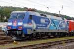 Die TFG Transfracht  AlbatrosExpress  152 135-0 (91 80 6152 135-0 D-DB) der DB Schenker Rail Deutschland AG steht am 19.09.2015 in Kreuztal im Abstellbereich.