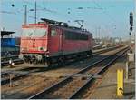 Die DB Railion 155 103-5 in Basel Bad.