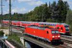 DB: Die 185 348-0 in Singen (Hohenwiel) abgestellt am 2.