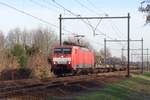 Stahlzug mit 189 026 durchfahrt am 29 Jänner 2019 Wijchen.