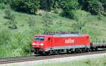 189 054-0 mit Güterzug bei Urspring am 25.05.2007.
