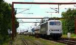 Railadventure 139 558-1 + RailAdv Habfis + 57/6723+19+22+17+16+05+11+07+04 + RailAdv Habfi als DbZ 42795 auf dem Weg nach Neum�nster.