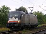 MRCE/TXL 182 529-8 auf dem R�ckweg von Padborg nach Hamburg festgehalten am B� Karpfenteich in Schleswig.