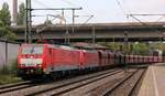 DB 189 037-5 und 039-1 mit Erzbomber auf dem Weg nach Beddingen.