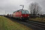 �BB 1293 187 zieht ein Mischer durch Kaarst-Broicherseite am ganz verregneten 12.Februar 2026.