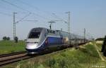 Hier nochmals der gleiche Zug SNFC TGV 4701 auf der R�ckfahrt nach Straubing, fotografiert am 29.06.2011 --> Der Abschnitt Plattling - Straubing auf der KBS 880 Passau - N�rnberg wird �fter als