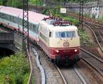 103 113-7 fährt mit ÖBB EC aus Ulm aus am 14.09.2014.