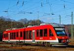 Dieseltriebwagen 648 201 / 701 (Alstom Coradia LINT 41) der DreiL�nderBahn als RB 95 (Au/Sieg-Siegen-Dillenburg), am 13.01.2013 kurz vor der Einfahrt in den Bahnhof Betzdorf/Sieg.
