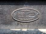 Schild am Gepäck-und Schaffnerwagen KD in Radberg am 12.04.2016.