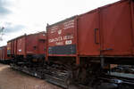 2-achsiger normalspuriger kurzer preu�ischer Klappdeckelwagen, eiserne Bauart mit Bremserhaus, der K�niglich Preu�ischen Eisenbahn-Verwaltung (KPEV) Magdeburg Km 20007, (G�terwagen der