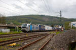Die f�r die Rurtalbahn Cargo GmbH fahrende Vectron 193 816-6 (91 80 6193 816-6 D-Rpool) der Railpool GmbH (M�nchen) f�hrt am 11.05.2023 mit einem KLV-Zug durch Niederschelden in Richtung K�ln.