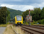   F�r etwas Abwechselung auf der Hellertalbahn (KBS 462) sorgt der HLB LINT 41 VT 502.....