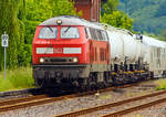   Unkrautbekämpfungszug (Spritzzug) auf der Hellertatbahn (KBS 462) am 02.06.2012 in Herdorf.