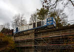 Die an die KSW vermietete 272 409-4 / D21 (92 80 1272 409-4 D-BE) der Bentheimer Eisenbahn, ex Rurtalbahn V 204 (92 80 1272 409-4 D-RTBC), eine Vossloh G 2000 BB (mit symmetrischem Führerhaus),