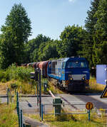 Die 272 408-6 / D20 der Bentheimer Eisenbahn AG (92 80 1272 408-6 D-BE), ex Rurtalbahn V 203 (92 80 1272 408-6 D-RTBC), eine Vossloh G 2000BB (mit symmetrischem Führerhaus) im Dienst für die