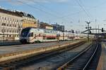 DB Triebzug 4010 105-3 CH-DB f�hrt w�hrend einer Testfahrt in den Westbahnhof in Wien ein.