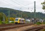   Der VT 207 ABp (95 80 0640 107-8 D-HEB) ein Alstom Coradia LINT 27 der HLB (Hessische Landesbahn), ex VT 207 der vectus, fährt am 04.10.2015 vom Bahnhof Betzdorf/Sieg, als RB 95