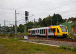 Der VT 503 (95 80 1648 103-7 D-HEB / 95 80 1648 603-6 D-HEB) der HLB (Hessische Landesbahn GmbH), ein Alstom Coradia LINT 41 der neuen Generation, fährt am 20.09.2021, als RB 90