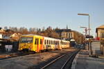 629 072 - ein Unikat der HLB - steht am frühen Morgen des 27.