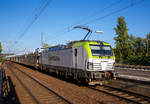   Die Siemens Vectron MS 193 894-3 (91 80 6193 894-3 D-ITL der ITL - Eisenbahngesellschaft mbH (Teil der deutschen Captrain-Gruppe) f�hrt am 18.09.2018 mit einem Autozug durch den Hbf  Brandenburg an