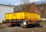 Gleiskraftwagenanhänger GKW-A mit aufgesetzter Mulde, Kleinwagen-Nr.