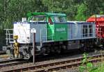   Die 271 001-0 eine MaK G 1000 BB der Vossloh Locomotives GmbH als Mietlok in Diensten der Kreisbahn Siegen-Wittgenstein  (KSW) hier am 20.06.2008 in Herdorf.