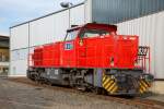   Von der anderen Seite....Die 275 815-9 (92 80 1275 815-9 D-KSW) eine MaK G 1206, ex Ruhrpott Sprinter RBH 828, ist am 08.11.2015 in Siegen-Eintracht abgestellt.