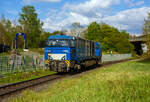 Die 272 408-6 / D20 der Bentheimer Eisenbahn AG (92 80 1272 408-6 D-BE), ex Rurtalbahn V 203 (92 80 1272 408-6 D-RTBC), eine Vossloh G 2000BB (mit symmetrischem Führerhaus) im Dienst für die
