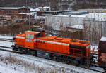 Zurzeit ist die RBH 802 „Ruhrpott Sprinter“ / 275 802-3 (98 80 0275 802-3 D-RBH), eine MaK G 1206 der RBH - RAG Bahn und Hafen GmbH (Gladbeck), an die KSW (Kreisbahn Siegen-Wittgenstein)