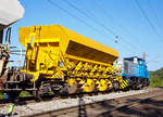   4-achsigiger offener Drehgestell-Sch�ttgutwagen mit dosierbarer Schwerkraftentladung der On Rail Gesellschaft f�r Eisenbahnausr�stung und Zubeh�r mbH, 37 80 6992 049-4,der Gattung Faccs-zz, am