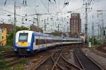   Der Hamburg-Köln-Express fährt am 29.04.2014 vom Hbf Köln nun in den Abstellbereich.