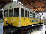 Lokomotive Nr.1 mit Wagen der Wendelsteinbahn in der Lokwelt Freilassing am 01.09.2019.