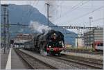 Die prächtige SNCF 141 R 1244 mit ihrem Extrazug in Arth Goldau.