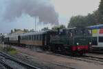 Eine Gast in Longueville am 18 September 2011 anlasslich das 100.Jahresjubiläum der Lokschuppen war A.B.C.-2/020+020 Mallet 10416 der Train Thur Dollar Alsace.